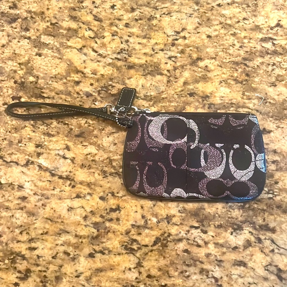 Authentic COACH Metallic Wristlet